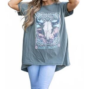 NEW ZUTTER desert dreamer tee top in olive